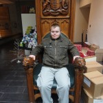 Martin on the King's chair