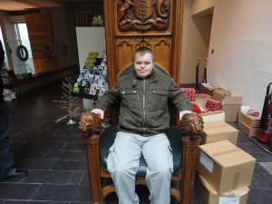 Martin on the King's chair